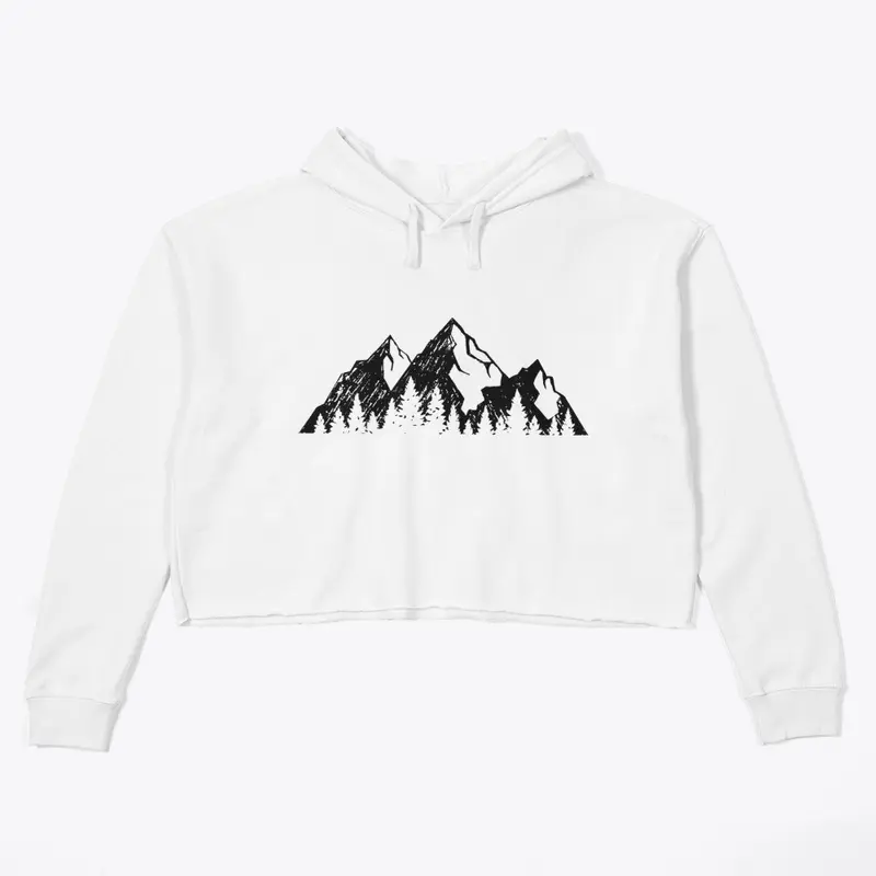 Stenciled Mountain Range